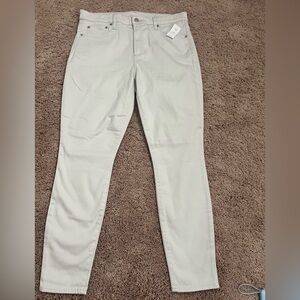 NWT new 32s 32 short GAP high rise true skinny pants beige stone